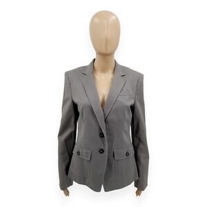 Banana Republic Notch Lapel Collared Single Breasted Career Blazer Gray Size 10